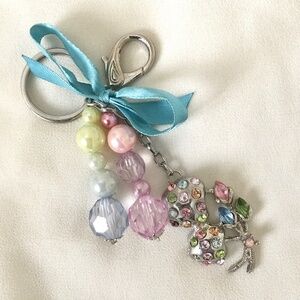 Vintage Cherry Bag Charm & Keychain